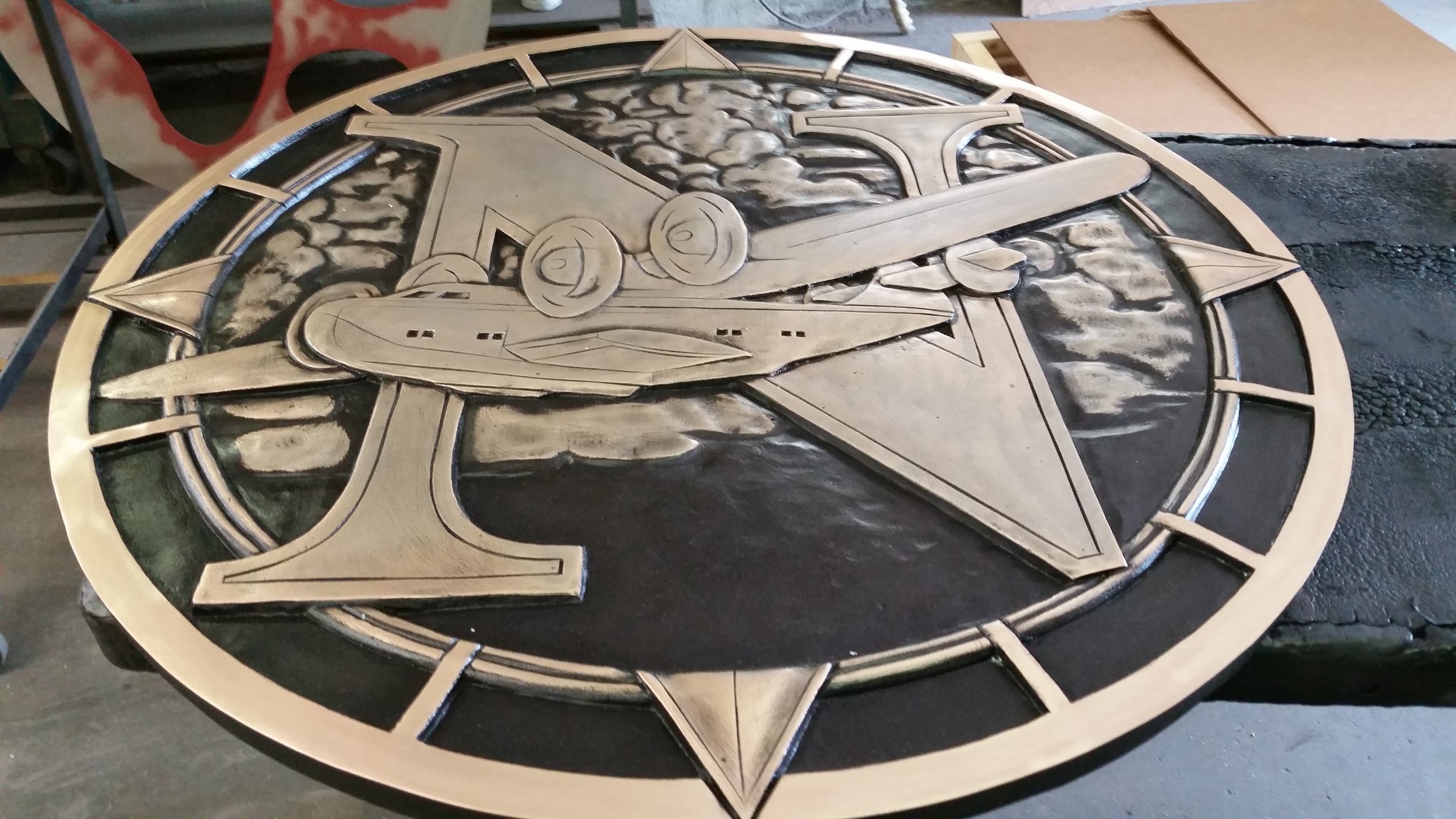 bas-relief-close-1 Custom design 3D sculpted cast bronze plaque