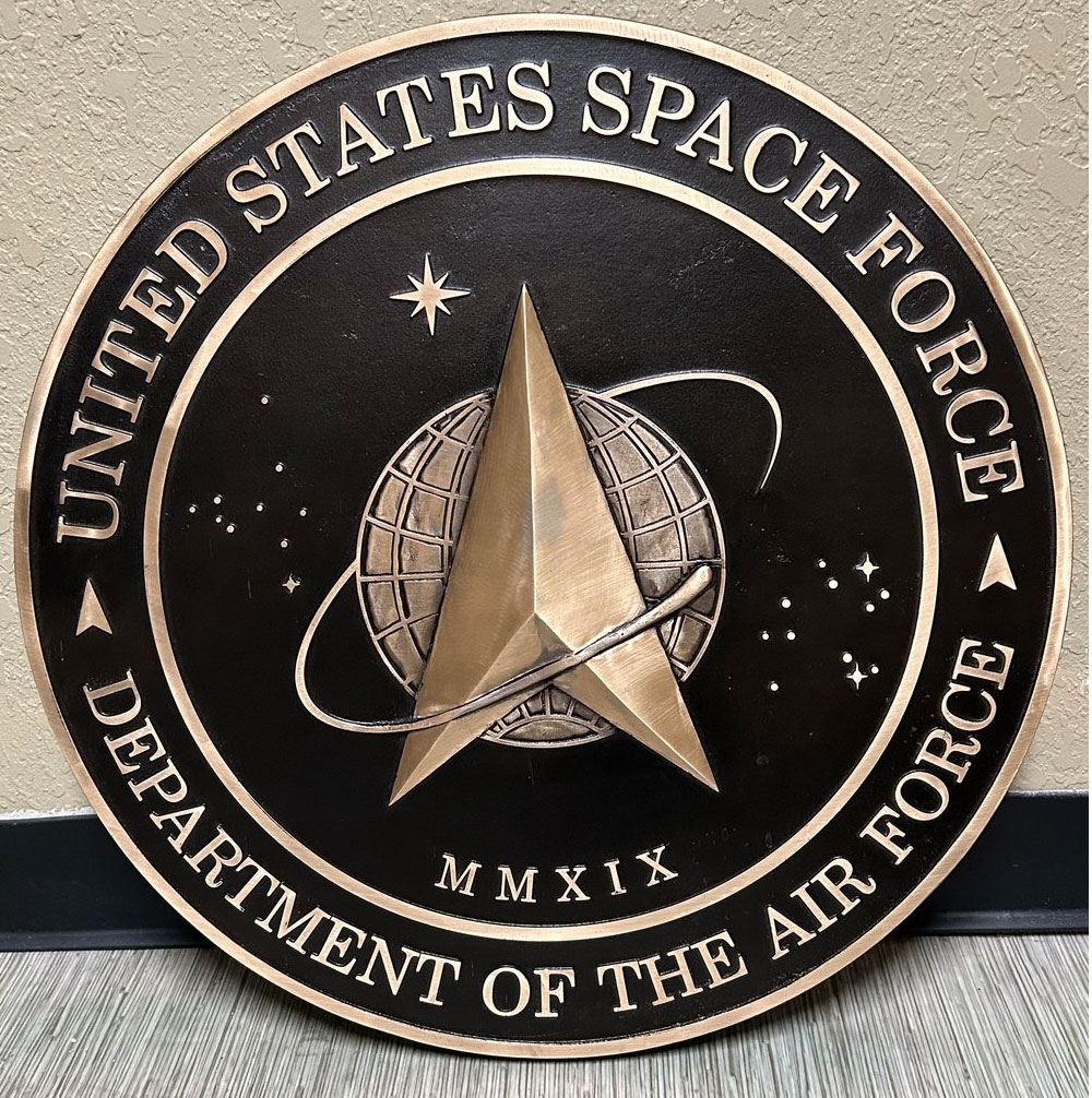 r-bas-relief-bronze-plaque-military-space-force-2 custom 3d sculpted bronze military plaque space force