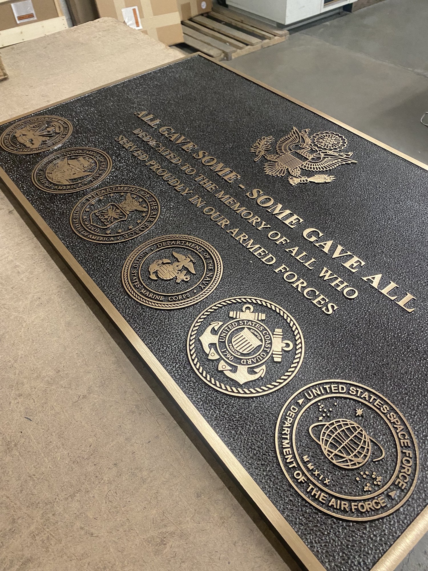 r-military-plaque-2 3d sculpted cast bronze military plaque all gave some - some gave all
