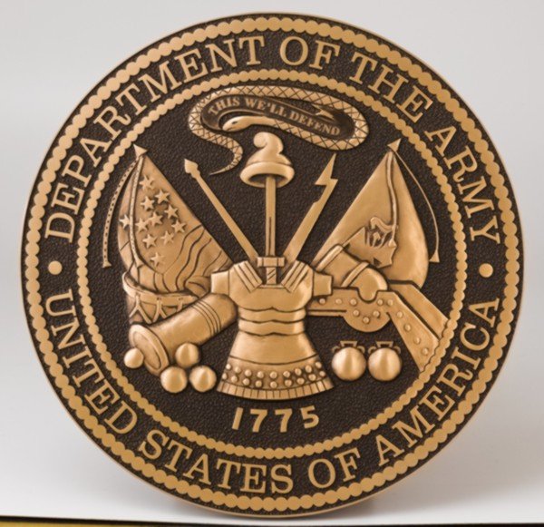 r-military-plaque-3d-sculpted-bronze-army cast bronze bas relief military seals army