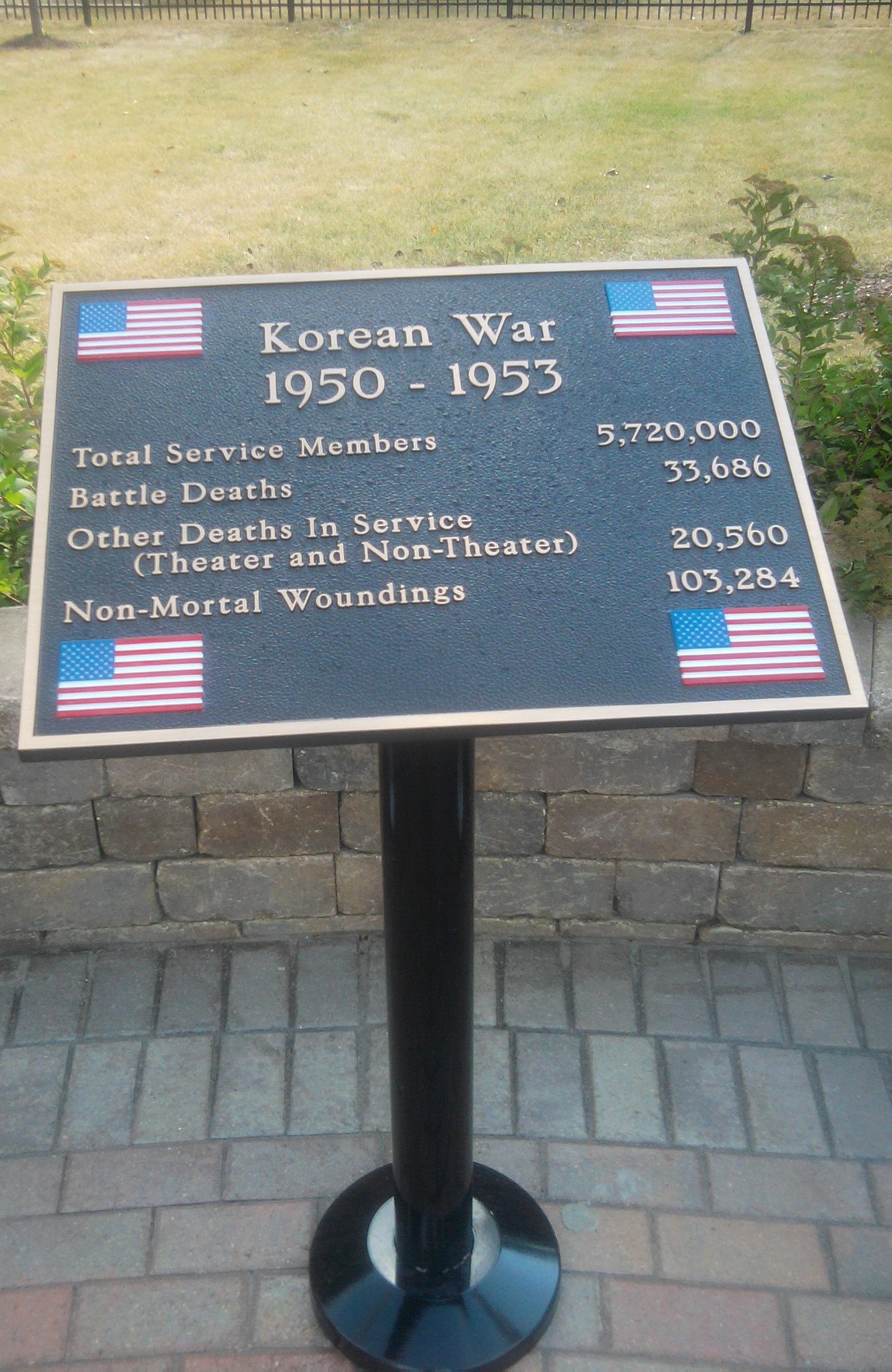 r-military-plaque-post-2 cast bronze military plaque Korean War painted american